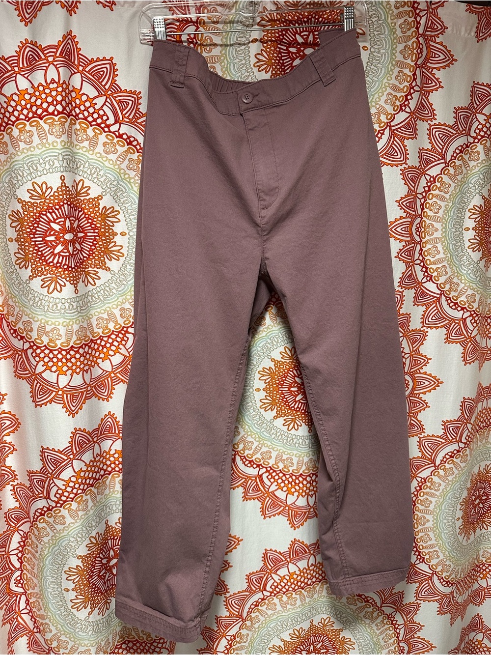 Old Navy Plum Cropped Straight-Leg Women's Pants